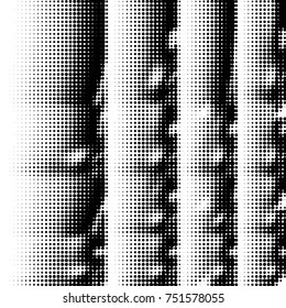Grunge halftone black and white dots texture background. Spotted vector Abstract Texture