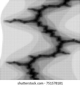 Grunge halftone black and white dots texture background. Spotted vector Abstract Texture