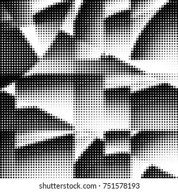Grunge halftone black and white dots texture background. Spotted vector Abstract Texture