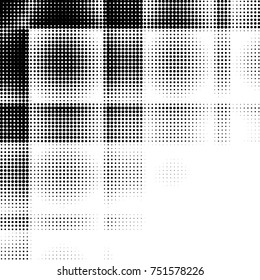 Grunge halftone black and white dots texture background. Spotted vector Abstract Texture