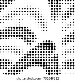 Grunge halftone black and white dots texture background. Spotted vector Abstract Texture