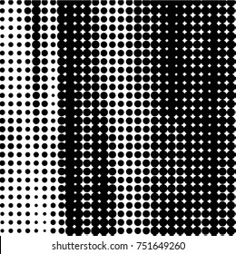 Grunge halftone black and white dots texture background. Spotted vector Abstract Texture