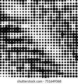 Grunge halftone black and white dots texture background. Spotted vector Abstract Texture
