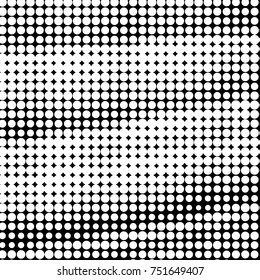 Grunge halftone black and white dots texture background. Spotted vector Abstract Texture