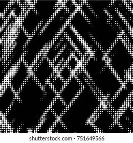 Grunge halftone black and white dots texture background. Spotted vector Abstract Texture