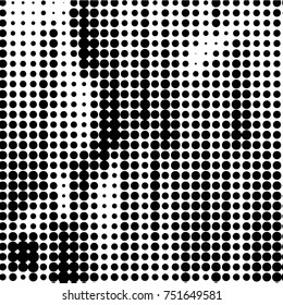 Grunge halftone black and white dots texture background. Spotted vector Abstract Texture