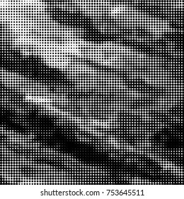 Grunge halftone black and white dots texture background. Spotted vector Abstract Texture
