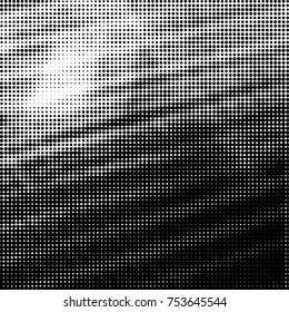 Grunge halftone black and white dots texture background. Spotted vector Abstract Texture
