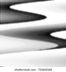 Grunge halftone black and white dots texture background. Spotted vector Abstract Texture
