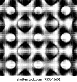 Grunge halftone black and white dots texture background. Spotted vector Abstract Texture
