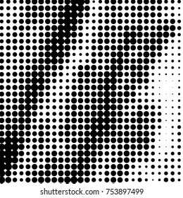 Grunge halftone black and white dots texture background. Spotted vector Abstract Texture
