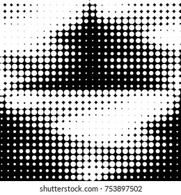 Grunge halftone black and white dots texture background. Spotted vector Abstract Texture
