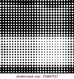 Grunge halftone black and white dots texture background. Spotted vector Abstract Texture
