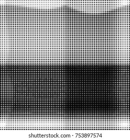 Grunge halftone black and white dots texture background. Spotted vector Abstract Texture
