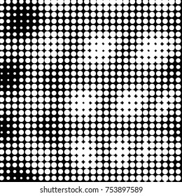 Grunge halftone black and white dots texture background. Spotted vector Abstract Texture
