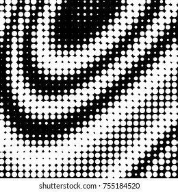 Grunge halftone black and white dots texture background. Spotted vector Abstract Texture