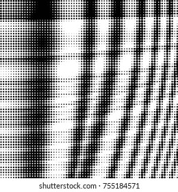 Grunge halftone black and white dots texture background. Spotted vector Abstract Texture