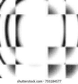 Grunge halftone black and white dots texture background. Spotted vector Abstract Texture