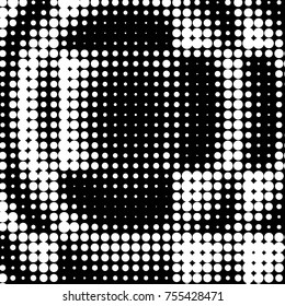Grunge halftone black and white dots texture background. Spotted vector Abstract Texture
