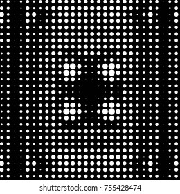 Grunge halftone black and white dots texture background. Spotted vector Abstract Texture
