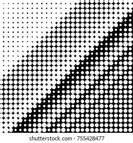 Grunge halftone black and white dots texture background. Spotted vector Abstract Texture
