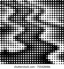 Grunge halftone black and white dots texture background. Spotted vector Abstract Texture
