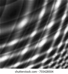 Grunge halftone black and white dots texture background. Spotted vector Abstract Texture

