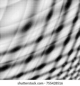 Grunge halftone black and white dots texture background. Spotted vector Abstract Texture
