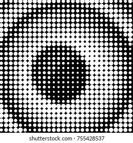 Grunge halftone black and white dots texture background. Spotted vector Abstract Texture
