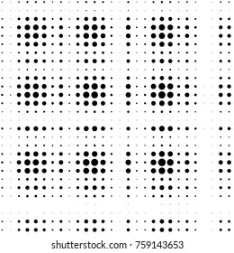 Grunge halftone black and white dots texture background. Spotted vector Abstract Texture