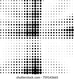 Grunge halftone black and white dots texture background. Spotted vector Abstract Texture