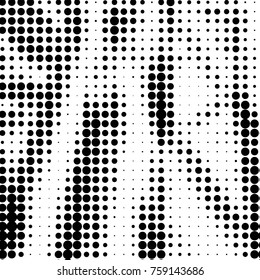 Grunge halftone black and white dots texture background. Spotted vector Abstract Texture