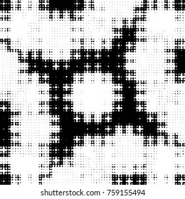 Grunge halftone black and white dots texture background. Spotted vector Abstract Texture