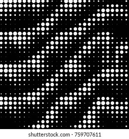 Grunge halftone black and white dots texture background. Spotted vector Abstract Texture