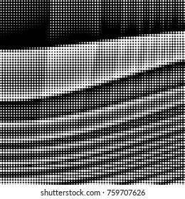 Grunge halftone black and white dots texture background. Spotted vector Abstract Texture
