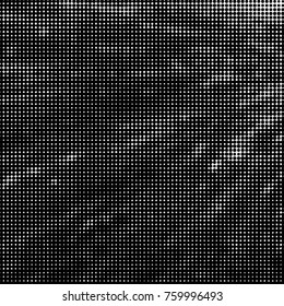 Grunge halftone black and white dots texture background. Spotted vector Abstract Texture