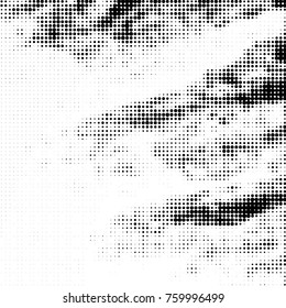 Grunge halftone black and white dots texture background. Spotted vector Abstract Texture