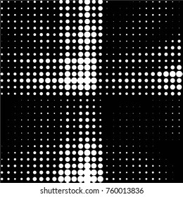 Grunge halftone black and white dots texture background. Spotted vector Abstract Texture