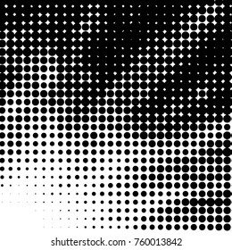 Grunge halftone black and white dots texture background. Spotted vector Abstract Texture