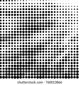 Grunge halftone black and white dots texture background. Spotted vector Abstract Texture