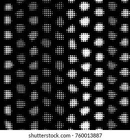 Grunge halftone black and white dots texture background. Spotted vector Abstract Texture