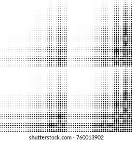 Grunge halftone black and white dots texture background. Spotted vector Abstract Texture