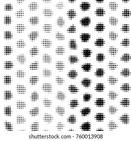 Grunge halftone black and white dots texture background. Spotted vector Abstract Texture