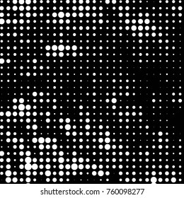 Grunge halftone black and white dots texture background. Spotted vector Abstract Texture