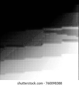 Grunge halftone black and white dots texture background. Spotted vector Abstract Texture