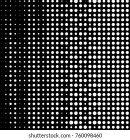 Grunge halftone black and white dots texture background. Spotted vector Abstract Texture