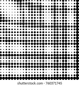 Grunge halftone black and white dots texture background. Spotted vector Abstract Texture