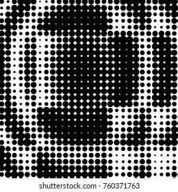 Grunge halftone black and white dots texture background. Spotted vector Abstract Texture