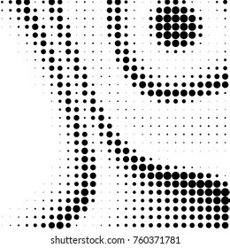 Grunge halftone black and white dots texture background. Spotted vector Abstract Texture
