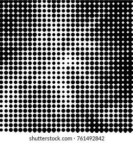 Grunge halftone black and white dots texture background. Spotted vector Abstract Texture